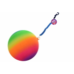 9"/90g Neon Rainbow Ball With Keychain Pack of 24 - Image 1