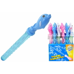 Dolphin Bubble Stick 3 Assorted Colours Pack of 24 - Image 1