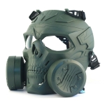 M038GR M10 AIRSOFT FULL FACE PROTECTION MASK WITH AIR FILTERS – GREEN - Image 1