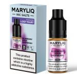 MARYLIQ NIC SALTS-BLUEBERRY SOUR RASPBERRY-10ml 20MG – Pack of 10 - Image 1