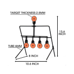 105515 TRIMEX ARMS ROTATING SPINNER SELF-RESETTING MEATAL SHOOTING TARGET – 4+1 - Image 4