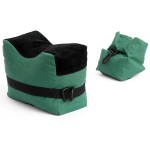 TQ55 TRIMEX ARMS UNFILLED SHOOTING FRONT AND REAR BENCH BAG REST SET GREEN BLACK - Image 4