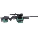 TQ55 TRIMEX ARMS UNFILLED SHOOTING FRONT AND REAR BENCH BAG REST SET GREEN BLACK - Image 3