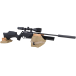 TQ60 TRIMEX ARMS UNFILLED SHOOTING FRONT AND REAR BENCH BAG REST SET BROWN OD - Image 2