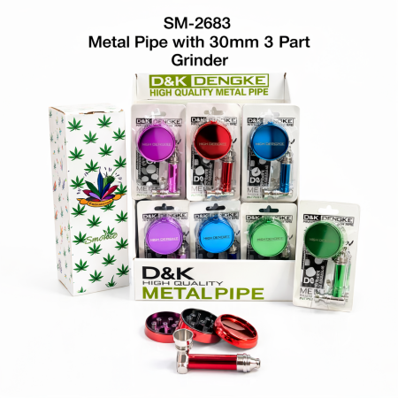 D&K PIPE SET WITH GRINDER (PACK OF 24)