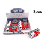 BHX899-3F FRICITION FIRE TRUCKS PACK OF 8 - Image 1