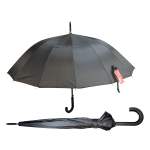 2610B Black Umbrella With J-Shaped Handle Pack of 12 - Image 1