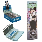 G-Rollz | Banksy's Graffiti 'Cop on Cop' Blue - 50 KS Slim Papers + Tips (24 Booklets Display) - Image 1