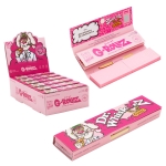 G-Rollz | 'Dr. Whiskerz' Lightly Dyed Pink - 50 KS Slim Papers + Tips (24 Booklets Display) - Image 1