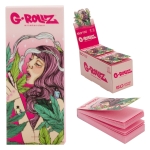 G-Rollz | Collector 'Mushroom Lady' PINK Filter Tips 2,5 X 6cm 50 Tips Book 24/Display - Image 1