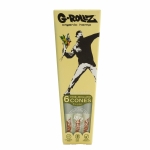 G-Rollz | Banksy's Graffiti 'Flower Thrower' Organic Hemp - 6 '1¼' Cones (24 Packs Display) - Image 5