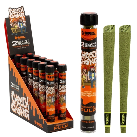G-Rollz | Cheech & Chong™ 2x Terpene Infused Blunt Cones 'Tropical Pulp' (12 Pack Display)