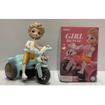 LD-151B BATTERY OPERATED BUMP AND GO - GIRL ON BIKE - Image 1