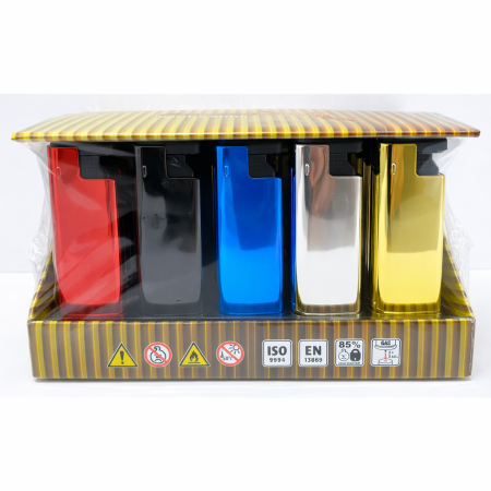 WINDPROOF METAL LIGHTER METALLIC PACK OF 25