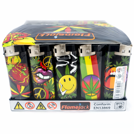 LIGHTER PUF ELECTRONIC RASTA DESIGN (PACK OF 50)