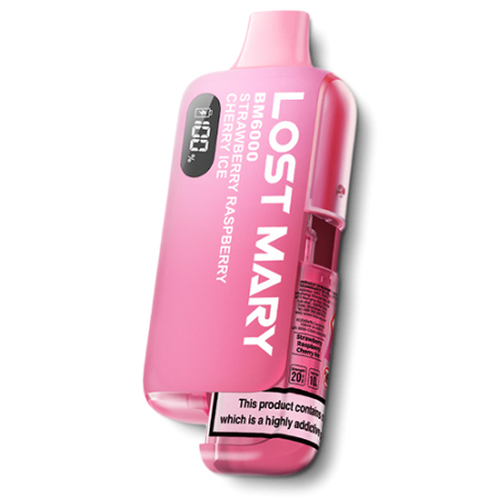 LOST MARY BM6000 STRAWBERRY RASPBERRY CHERRY DISPOSABLE KIT €37.50 Ex VAT