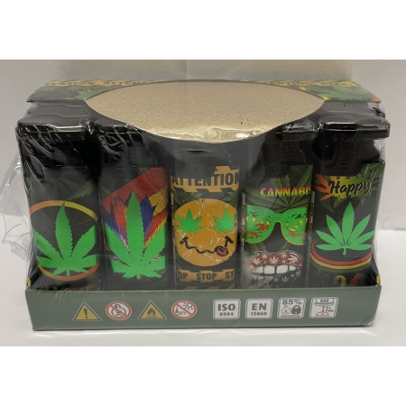 LIGHTER WINDPROOF SM-2267 HAPPY PLANT DESIGN (PACK OF 25)