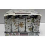 LIGHTER PUF ELECTRONIC WHITE LEAF DESIGN (PACK OF 50) - Image 1