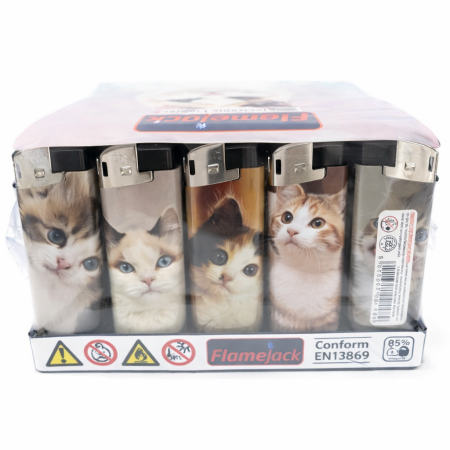 LIGHTER PUF ELECTRONIC CAT DESIGN (PACK OF 50)