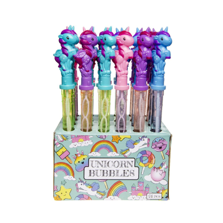 BIG UNICORN BUBBLE STICK (PACK OF 24)