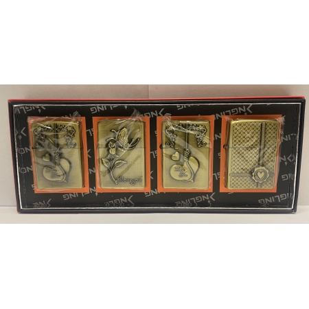 OIL LIGHTER SM0159 LOVE DESIGN PACK OF 4