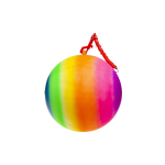 9" RAINBOW BALL / KEYCHAIN & NET (PACK OF 10) - Image 1