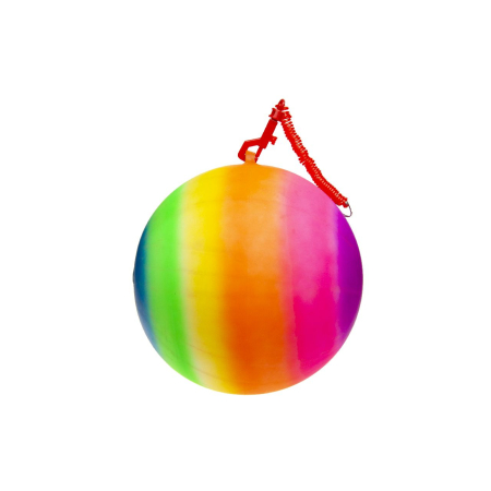 9" RAINBOW BALL / KEYCHAIN & NET (PACK OF 10)