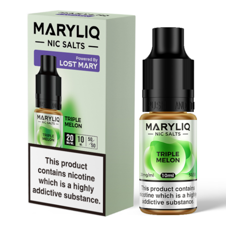 MARYLIQ NIC SALTS-TRIPLE MELON-10ML 20MG – PACK OF 10 €20.99 EX VAT €20.99 Ex VAT