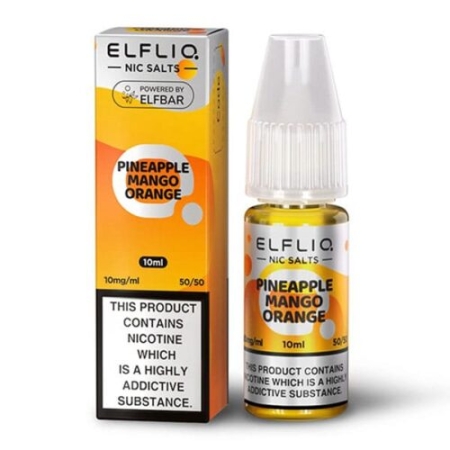 ELFBAR ELFLIQ Pineapple Mango Orange – 10ml 20MG – (Pack of 10)