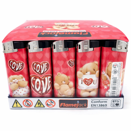 LIGHTER PUF ELECTRONIC LOVE DESIGN (PACK OF 50)