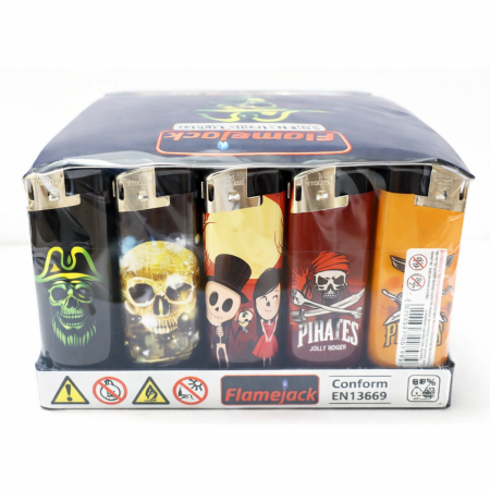LIGHTER PUF ELECTRONIC- PIRATE DESIGN (PACK OF 50)