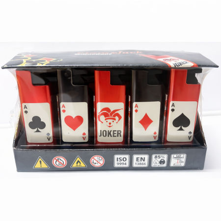 WINDPROOF METAL LIGHTER JOKER DESIGN (PACK OF 25)