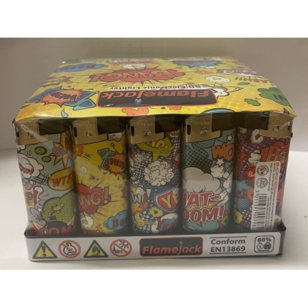 LIGHTER PUF ELECTRONIC- COMIC DESIGN (PACK OF 50)