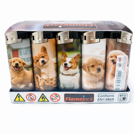 LIGHTER PUF ELECTRONIC- DOG DESIGN (PACK OF 50)