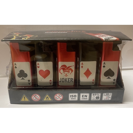 WINDPROOF METAL LIGHTER JOKER DESIGN (PACK OF 25)