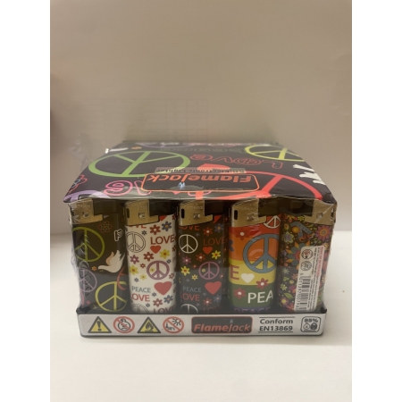 LIGHTER PUF ELECTRONIC- PEACE DESIGN (PACK OF 50)