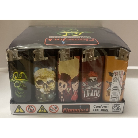 LIGHTER PUF ELECTRONIC- PIRATE DESIGN (PACK OF 50)