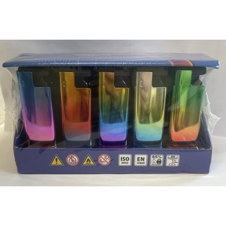 WINDPROOF METAL LIGHTER METALLIC PACK OF 25