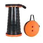 TX-348 Portable Collapsible Telescopic Stool – Orange - Image 1