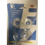 CLEAR TAPE X 3 WITH DISPENSER HD-014 (Pack of 12) - Image 1