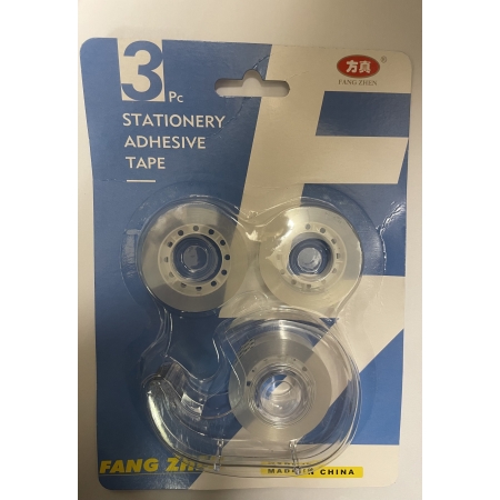 CLEAR TAPE X 3 WITH DISPENSER HD-014 (Pack of 12)