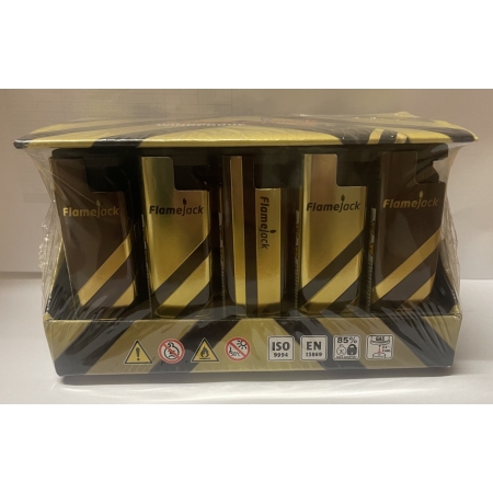 WINDPROOF METAL LIGHTER-STRIPE DESIGN (PACK OF 25)