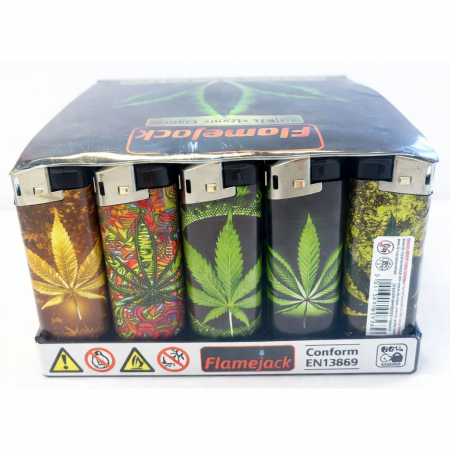 LIGHTER PUF ELECTRONIC-GREEN PLANT DESIGN (PACK OF 50) €9.99 Ex VAT