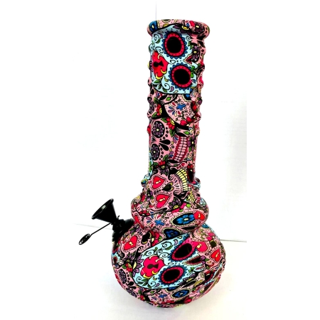 D&K GLASS BONG - MULTI COLOUR TATTOO STYLE 6535A