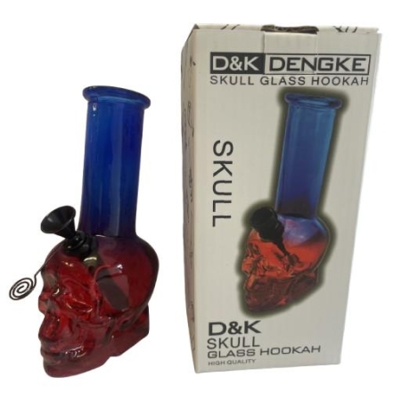 D&K SKULL GLASS BONG HD-6540