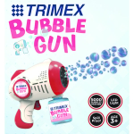 TX-BU-026 Trimex Battery Operated Bubble Gun with LED Light – Red & Blue - Image 1