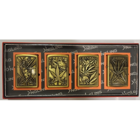 OIL LIGHTERS SKULL DESIGN PACK OF 4