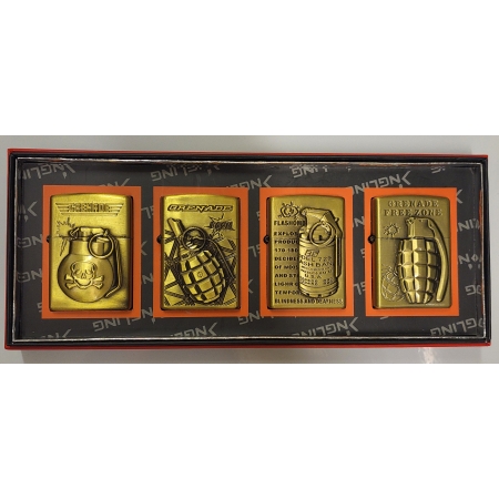OIL LIGHTERS BOMB DESIGN PACK OF 4