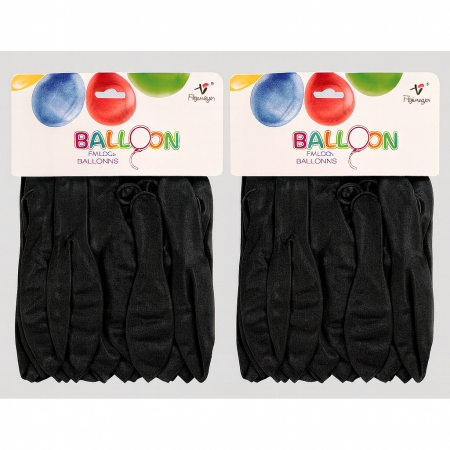 HD-018 BLACK BIRTHDAY BALLOONS 12PACK (144PCS)