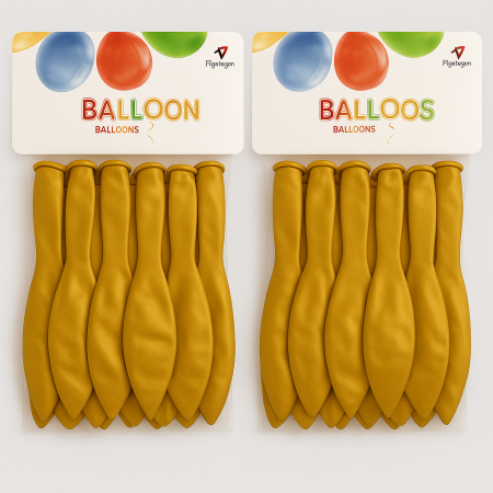 HD-018 GOLD BIRTHDAY BALLOONS 12PACK (144PCS)